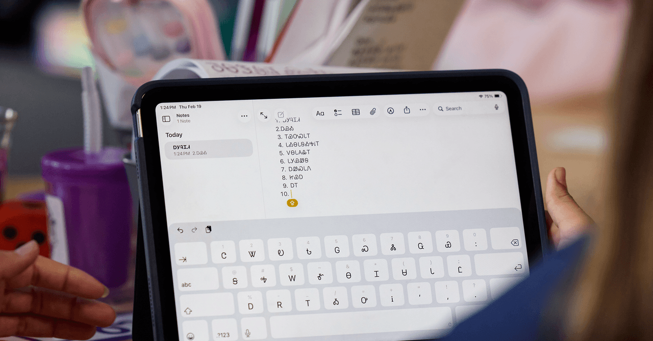 Apple Indigenous language keyboard support