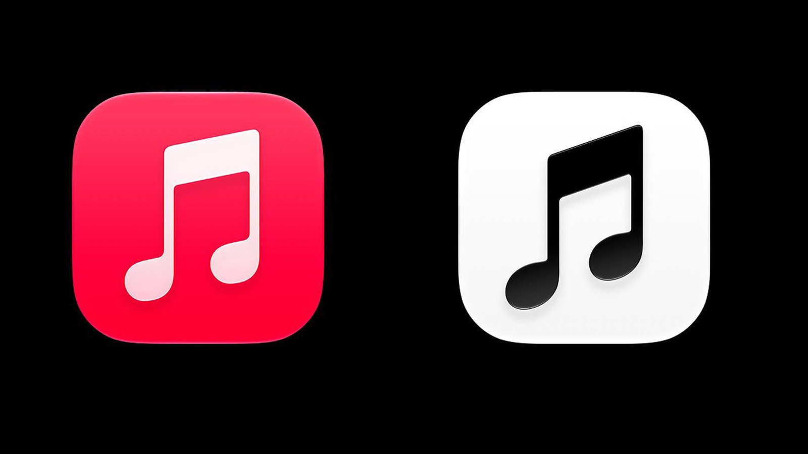 Apple Music logo redesign monochrome