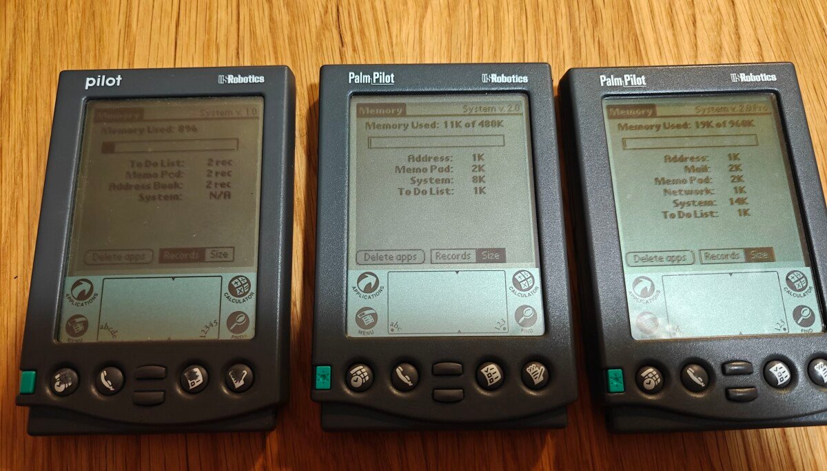 Collection of vintage Palm OS tools