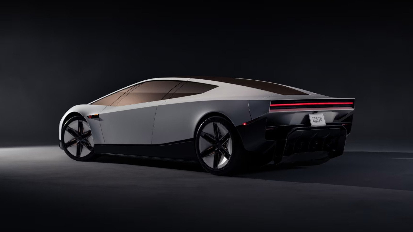 The futuristic Tesla Roadster model