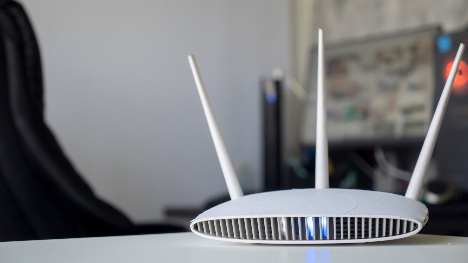 Front panel of Netgear router